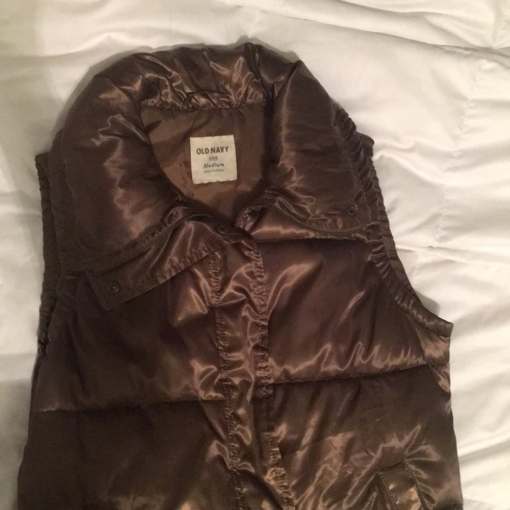 Olive puffer vest